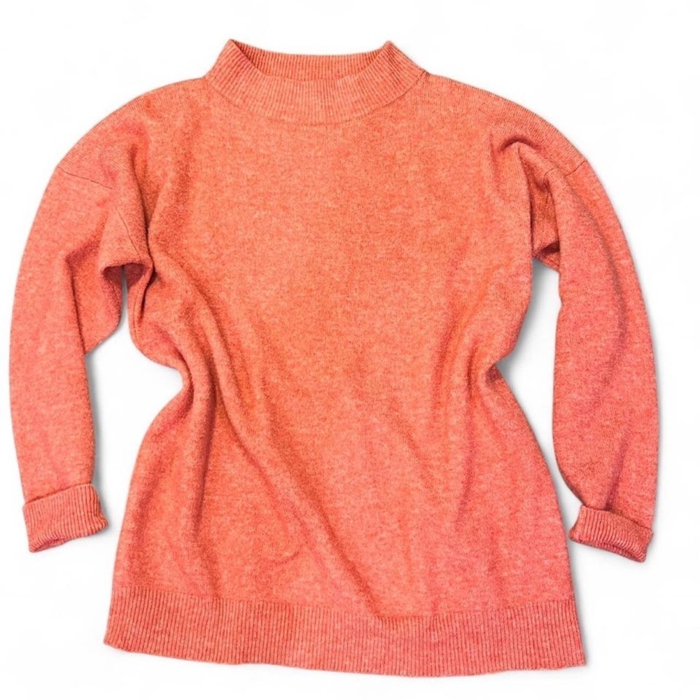 A New Day Vibrant Coral Knit Top